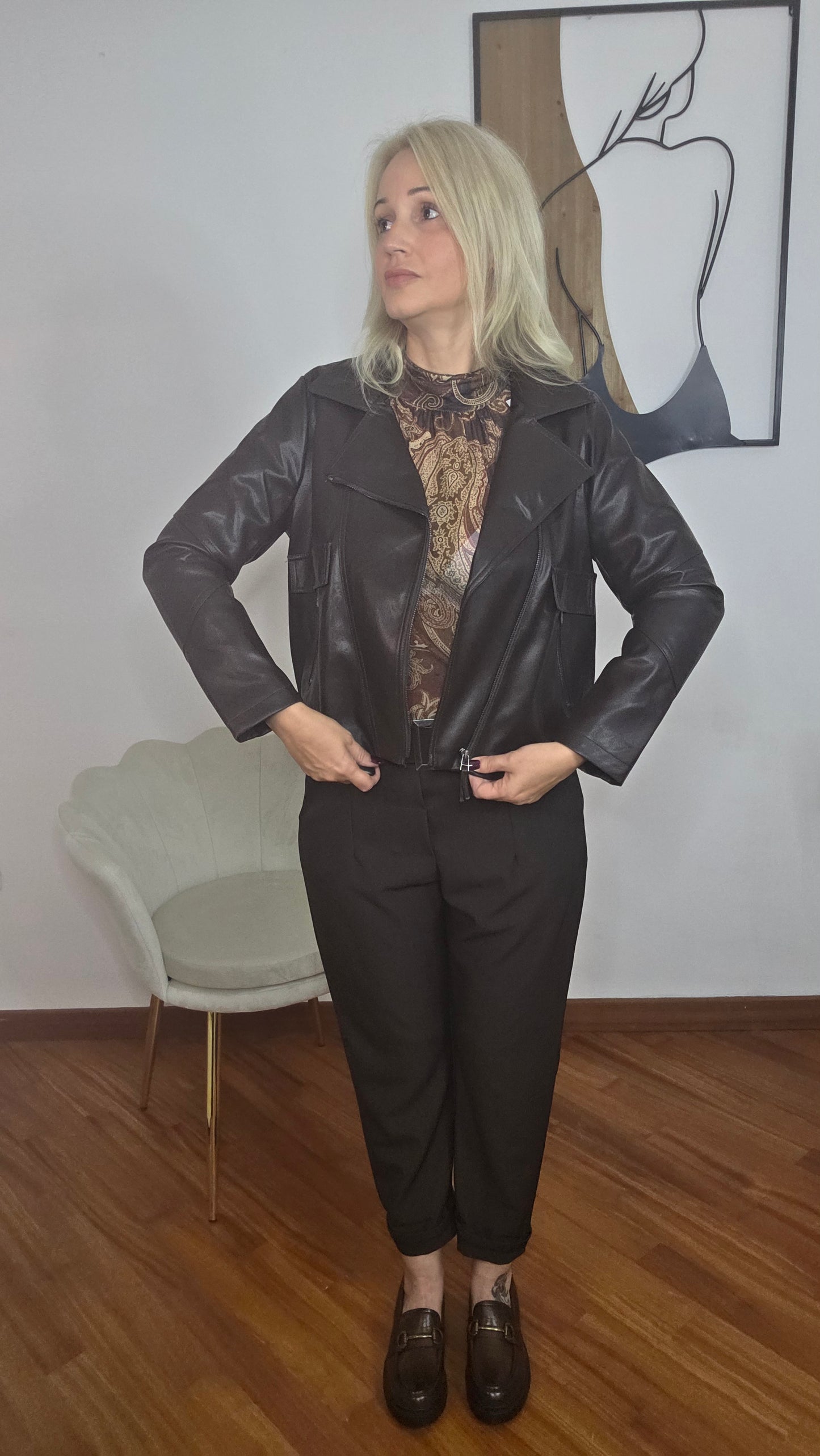 Chiodo Rider Marrone