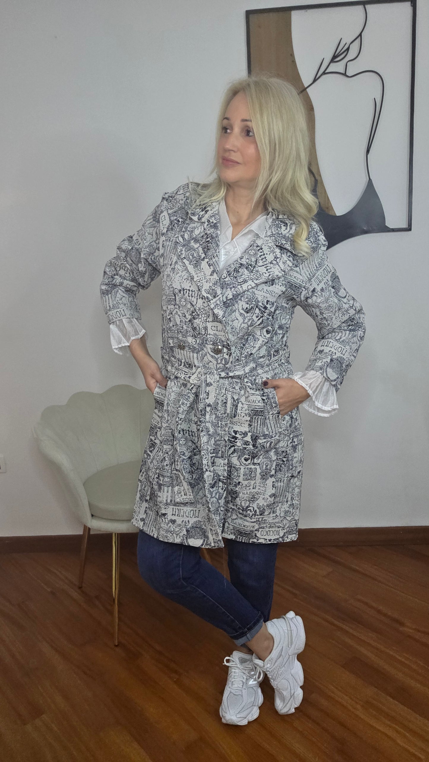 Cappotto Toile de Jouy