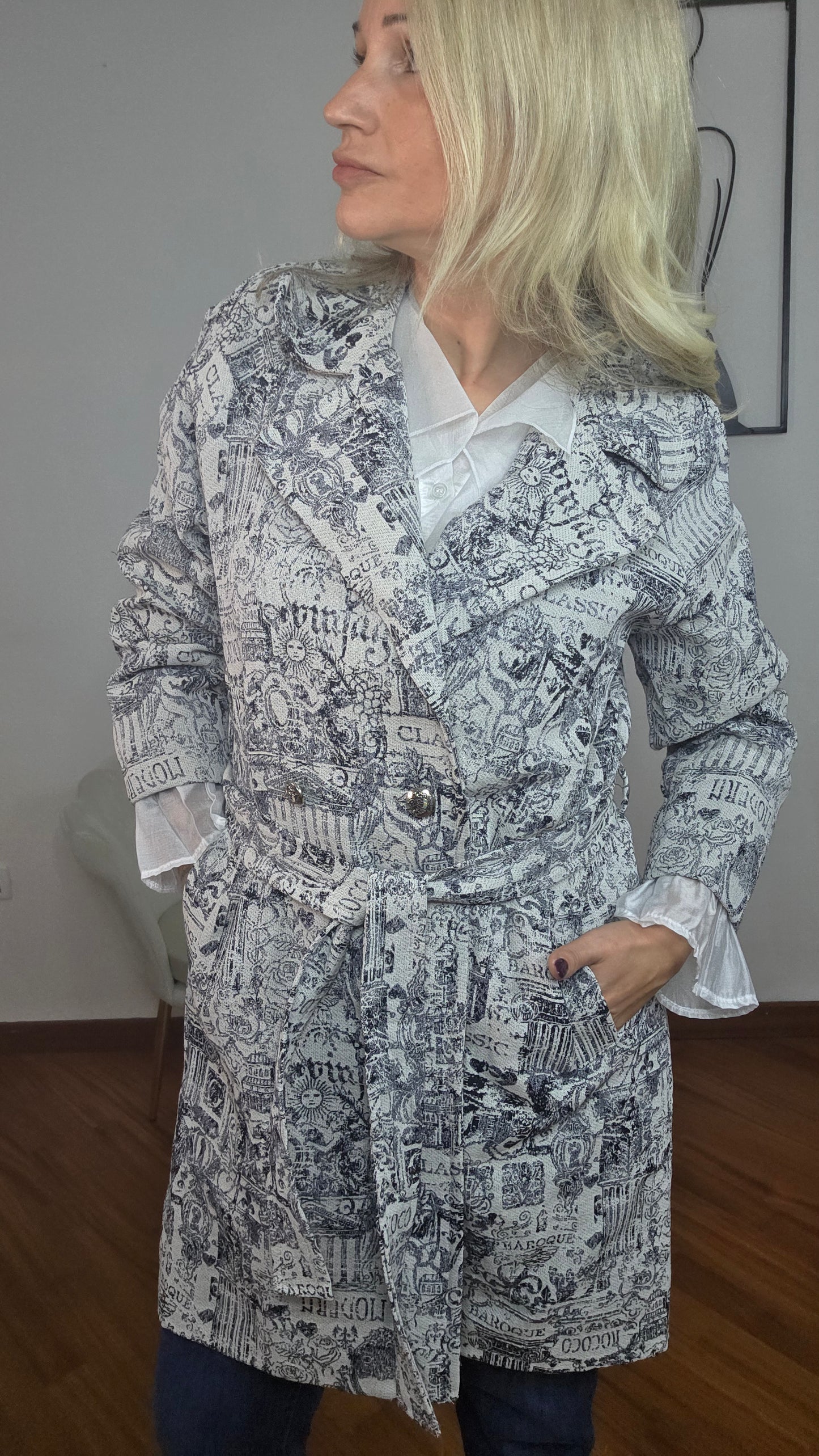 Cappotto Toile de Jouy